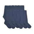 thumbnail image 1 of 12 Pair Dozen Girls Premium Cotton Knee High Socks Multiple Colors (Navy,M - (7-9)), 1 of 2