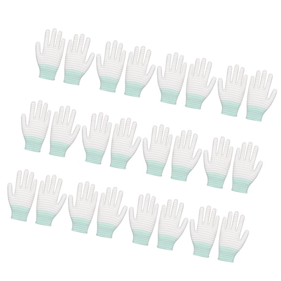 12 Pair Gloves Providing Safety and PVC Coated Grip for Slip Resistance in Precise Instrument Handling