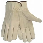Toledano Industries 12 Pair Medium White Leather Work Gloves