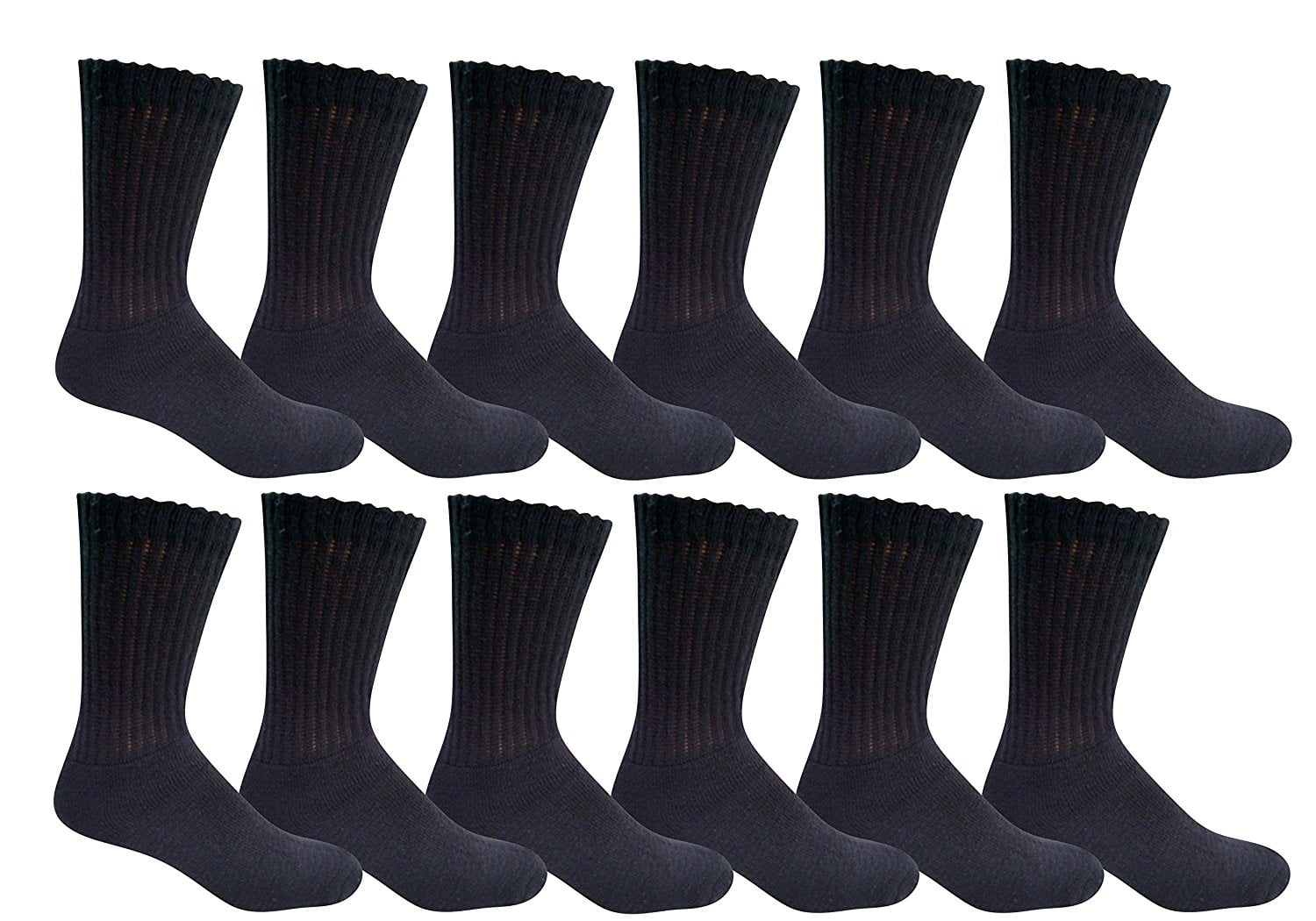 Yacht & Smith Women's Diabetic Neuropathy Edema Socks, Cotton Crew, Medical Sock, Size 9-11