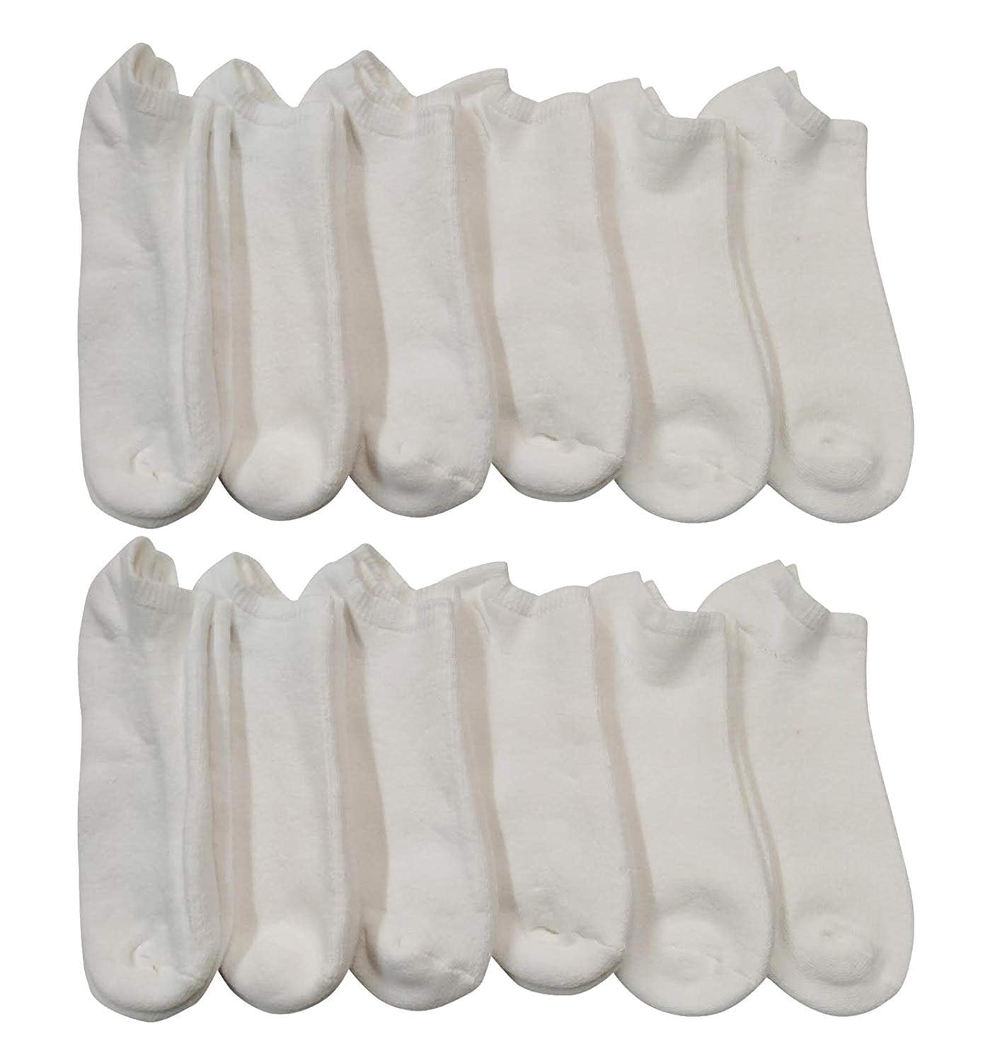 Heavyweight Durable Cotton Athletic White Crew Sock, 12 Pair Bulk Pack