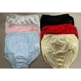 thumbnail image 1 of 12 Pairs (1 dz) Famous Maker 100% NYLON Briefs Lace Side Sz - 7 UNISEX, 1 of 3