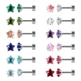 thumbnail image 1 of 12 Pairs 18K Gold Plated Surgical Stainless Steel Stud Earrings, Flat Back Screw Round Heart Star Square Teardrop CZ Brithstone Cartilage Helix Stud Earrings Set for Women, 1 of 7