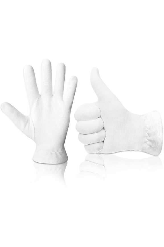 12 Pairs(24Pcs) Dry Hand Healing Moisturizing Gloves - Extra Thick Cotton Eczema Gloves Lotion Gloves with Secure Wristband - SPA Inspection Gloves for Men and Women, Night and Day