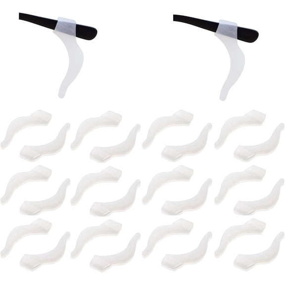 12 Pairs Anti-slip Eyeglass Ear Grips Hook, Kids and Adults Sport Strap Holder, Presbyopia Glasses Eyewear Retainer, Silicone Anti Slip Holder for Temple Tip