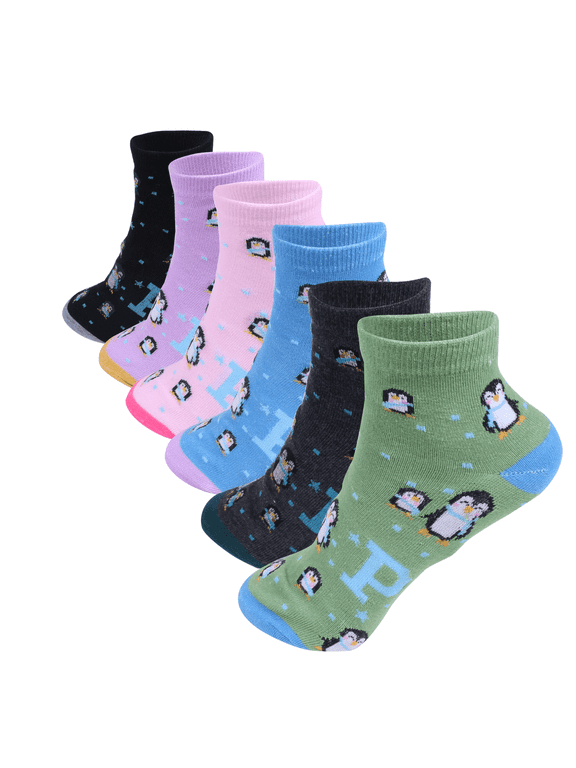 12 Pairs Assorted Women's Lightweight Cotton Socks Penguins Casual Low Cut Ankle Size: 9-11
