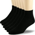 thumbnail image 1 of 12 Pairs Athletic Thin Cotton Ankle Socks for Men and Women Black Size 9-11, 1 of 3
