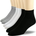 thumbnail image 1 of 12 Pairs Athletic Thin Cotton Ankle Socks for Men and Women Mixed Color Size 10-13, 1 of 3