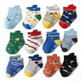 12 Pairs Baby Non Slip Socks Toddler Socks With Grips Ankle For Infants Girls Boys
