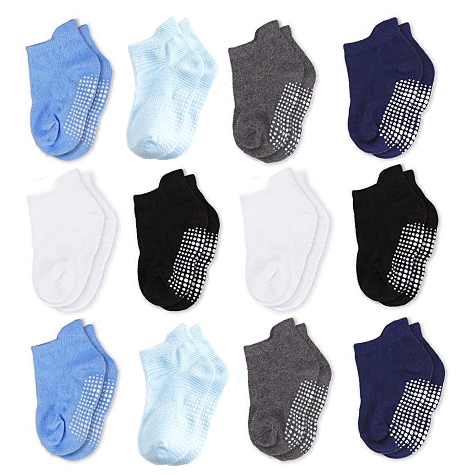 12 Pairs Baby Non Slip Socks Toddler Socks With Grips Ankle For Infants Girls Boys