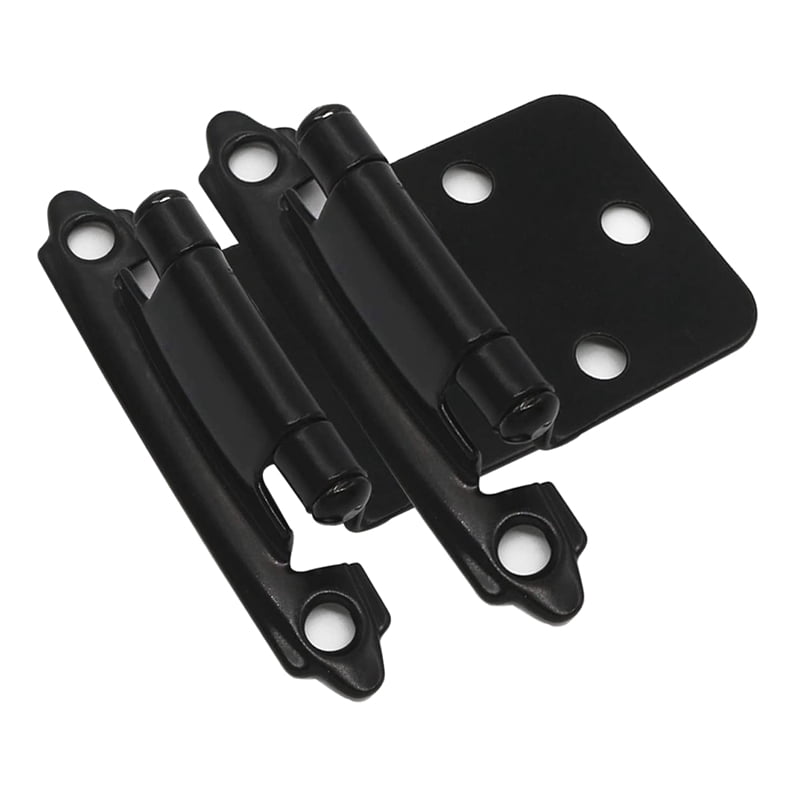 12 Pairs Black Hinges Variable Overlay Kitchen Hinges