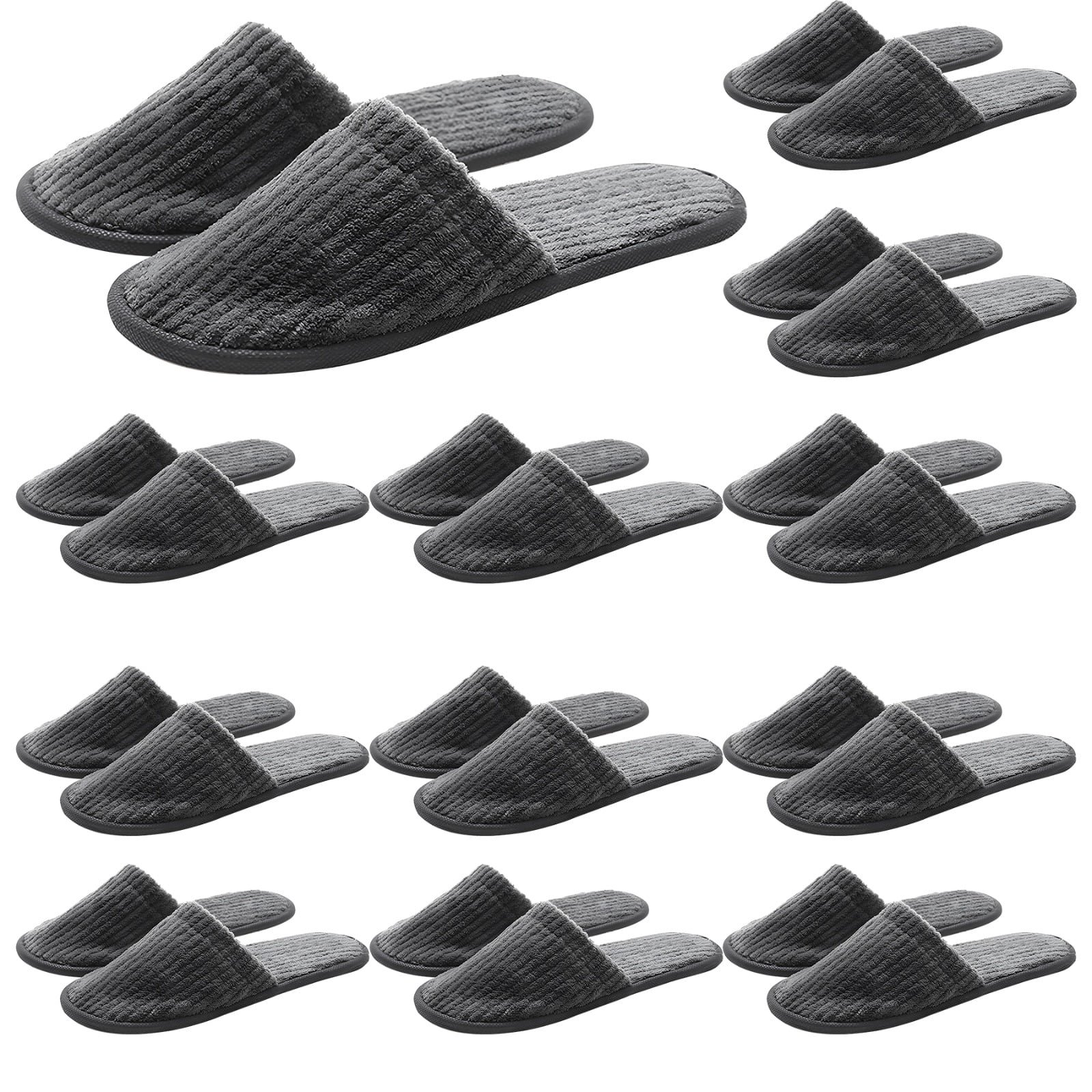 Happy Sukkot Jewish Holiday Cotton Slippers - Plush, TPR Sole, Adult Indoor House Shoes