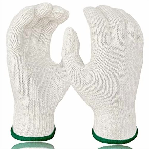 12 Pairs Cotton Glove Liners for BBQ, Cooking, Grilling, Food Handling - Safety Work Gloves Hand Saver, X-Large