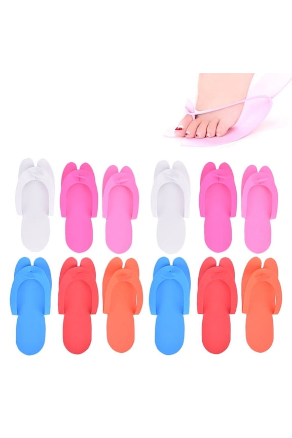 12 Pairs Disposable Foam Slippers Salon Spa Pedicure Sandals Foam SlipppFYQC* WA