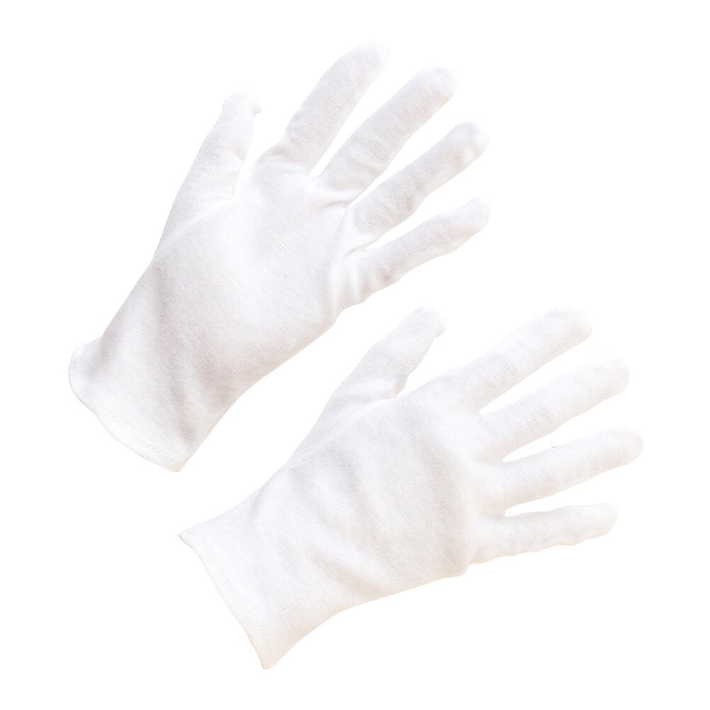 12 Pairs Etiquette Cotton Gloves Jewelry Touching Gloves Protective Gloves  Hand Protector for Outdoor S