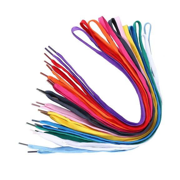 12 Pairs Flat Shoelace Sneaker Laces Extra Long for Sneakers Round Child Toddler