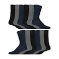 thumbnail image 1 of 12 Pairs Gentle Grip Top Diabetic Socks | IOMI | Crew Loose Top Non Elastic Cotton Socks, 1 of 2
