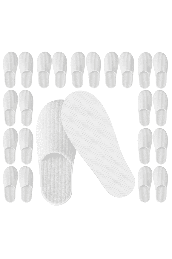 12 Pairs House Slippers for Guests, Washable Spa Slippers Disposable Slippers for Guests, Hotel Slippers Guest Slippers for Shoeless Home, Non Slip Indoor Slippers Home Slippers for Women Men