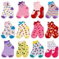 thumbnail image 1 of Tphon Toddler Non Slip Socks 12 Pairs Anti Skid Kids Socks Cute Grips Socks for 1-7 Years Boys Girls, 1 of 7