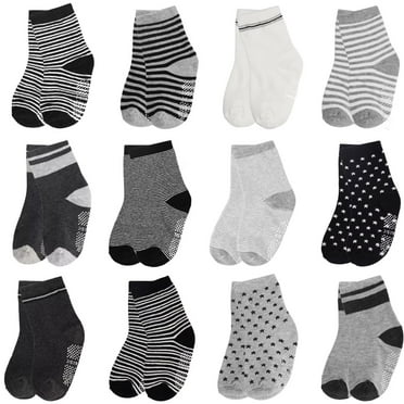 Tphon Toddler Non Slip Socks 12 Pairs Anti Skid Kids Socks Cute Grips Socks for 1-7 Years Boys Girls