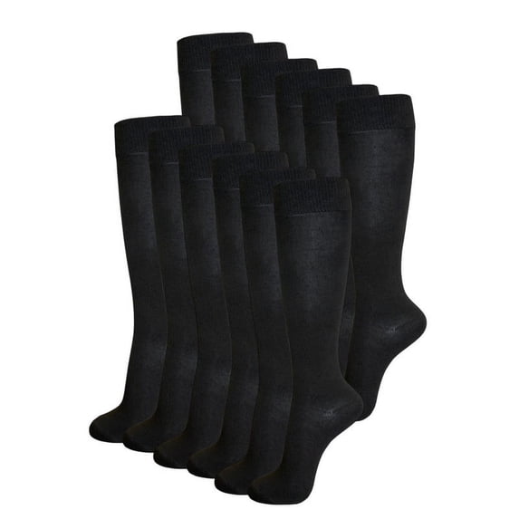 12 Pairs Knee High Socks Premium Calf Long Tube Socks Athletic Casual Soft Cozy Comfy Stretchy Cosplay Outdoor Daily Wear High Socks for Women Assorted Pack