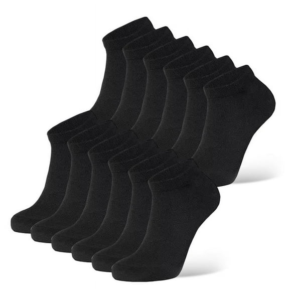 12 Pairs Low Cut Ankle Socks Unisex Thin Athletic Comfort Cozy Sweat-absorbing Anti-Slip Comfy Women's Men's Boys Girls LADIES Value Pack Underwear