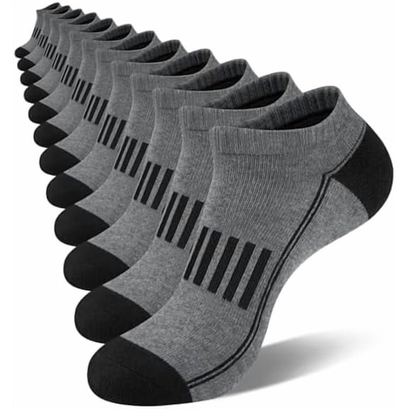 12 Pairs Mens Ankle Socks Athletic Running Low Cut Breathable Cushioned Comfort Casual Socks