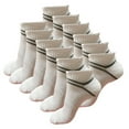 thumbnail image 1 of 12 Pairs Mens Athletic Cotton Low Cut Ankle Breathable Casual Socks with Cushioned Tab for Sneakers Sports Running Jogging Cycling White Size 9-11-10-13, 1 of 5