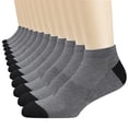 thumbnail image 1 of 12 Pairs Mens Athletic Quarter Socks Breathable Sports Casual Ankle Short Thin Socks for Men, 1 of 3