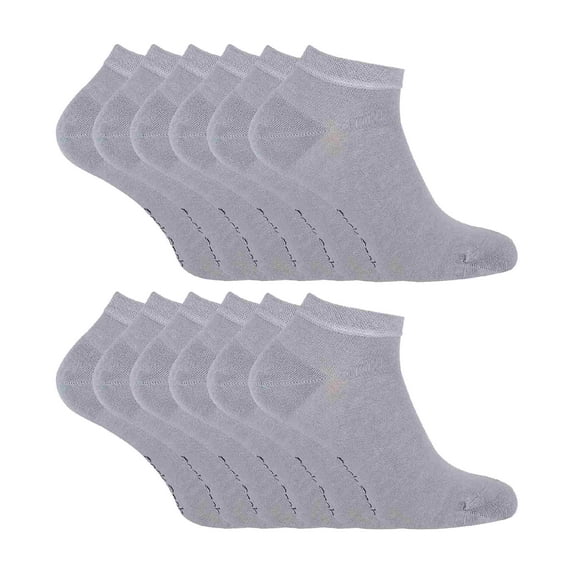 12 Pairs Mens Bamboo Trainer Socks | Sock Snob | Breathable Cushioned Low Cut Socks for Summer