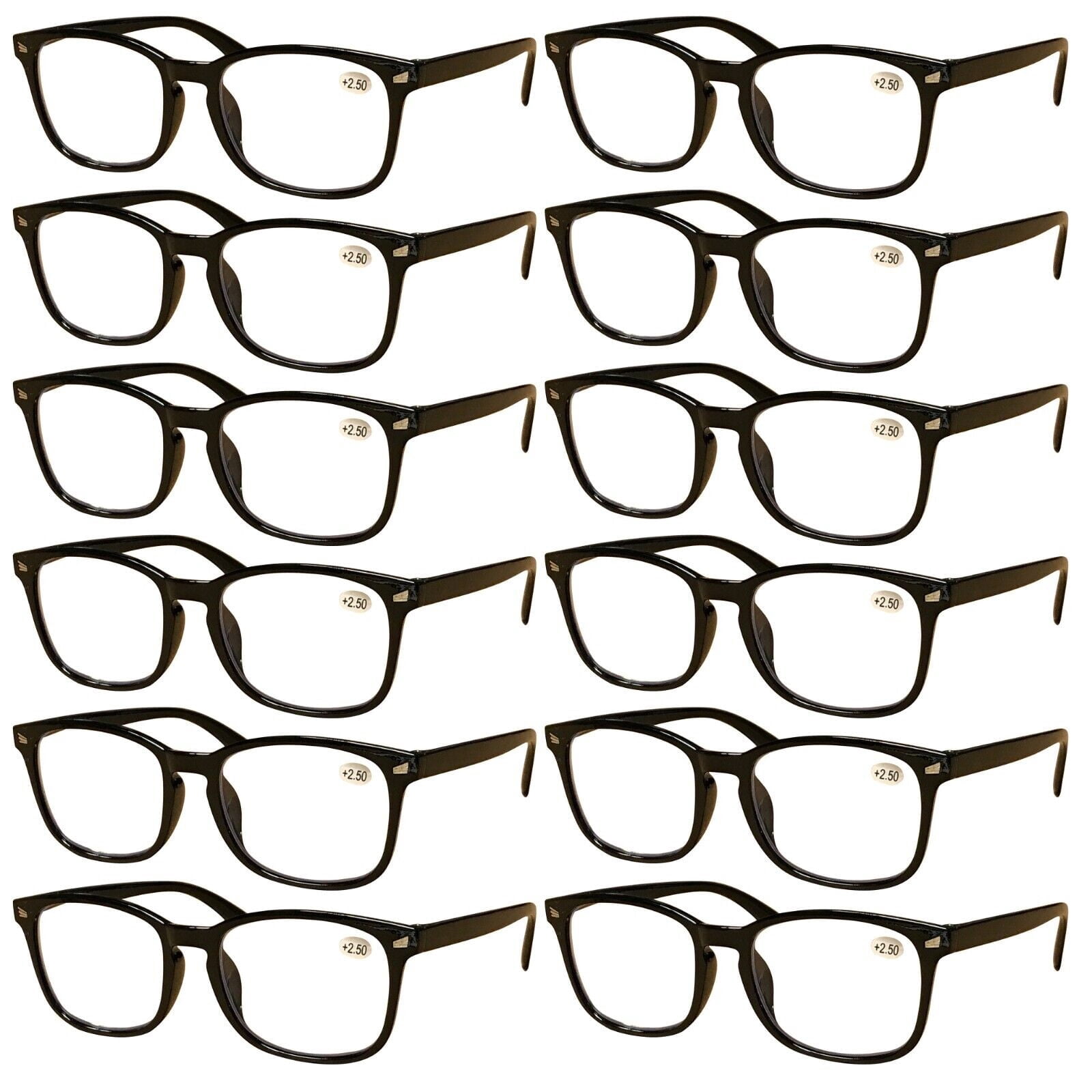 12 Pairs Unisex Blue Light Blocking Reading Glasses Anti Blue Light Readers