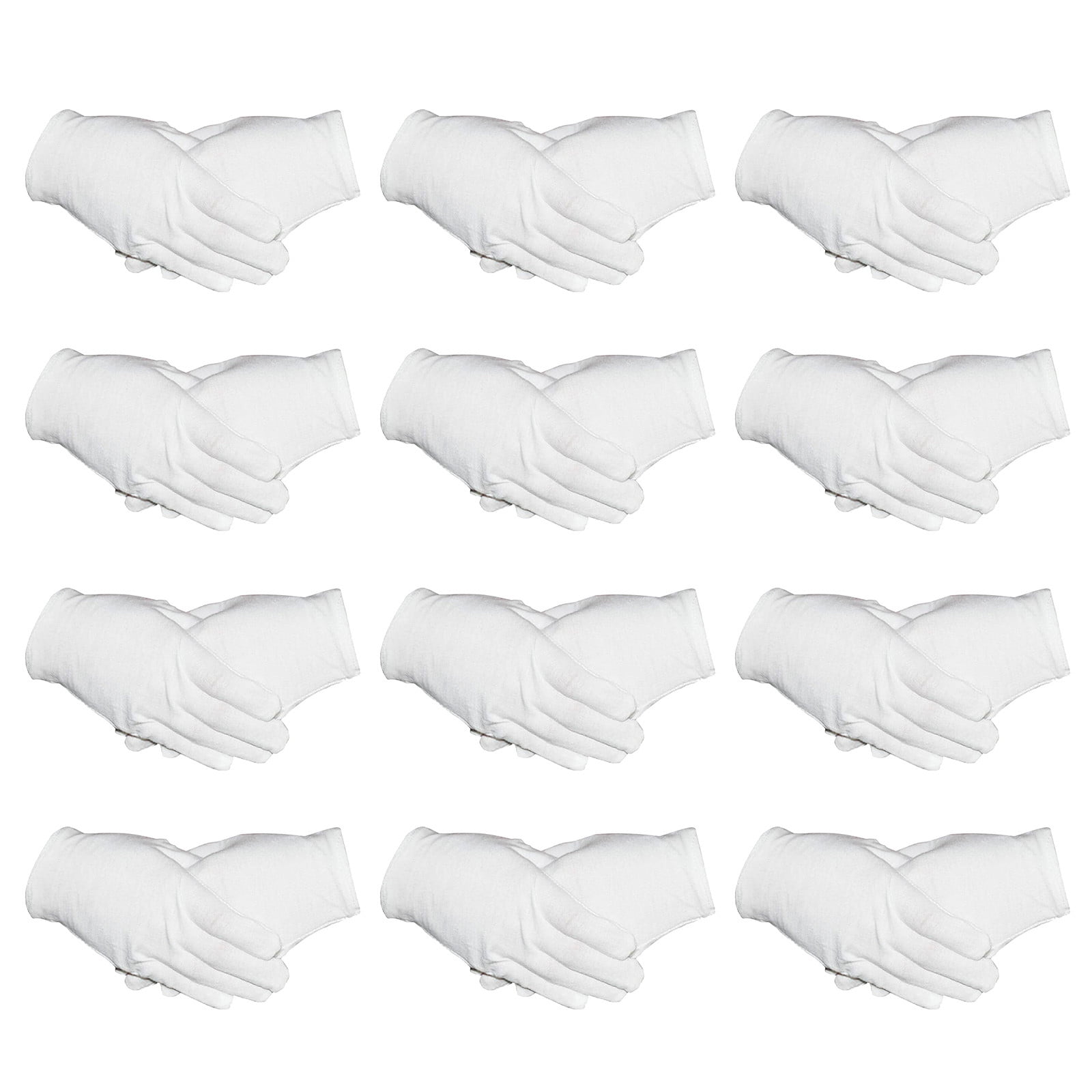 12 Pairs Moisturizing Gloves White Cotton Gloves For Cosmetic