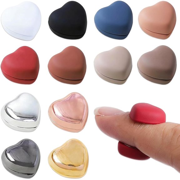 12 Pairs of Multi-Purpose Magnetic Pins,Heart Needleless Safety Pins for Womens Shawls Hats Dresses Shirts, Dresses, Clothes, Bags, Refrigerator Magnets(Heart)