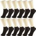 thumbnail image 1 of 12 Pairs New Women Lady Girl Cotton Fashion Argyle Plain Black White Stripe Polka Dot Music Casual Ankle School Low Cut Socks Soft Colorful 9-11, 1 of 1