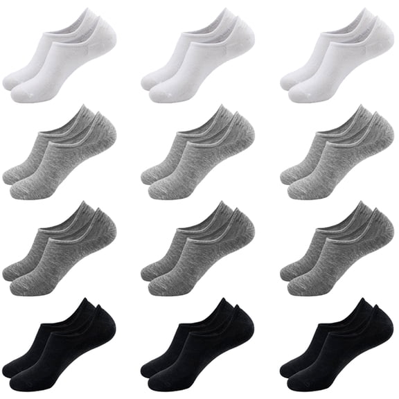 12 Pairs No Show Socks Men,Non Slip Low Cut Casual Athletic Short Ankle Socks
