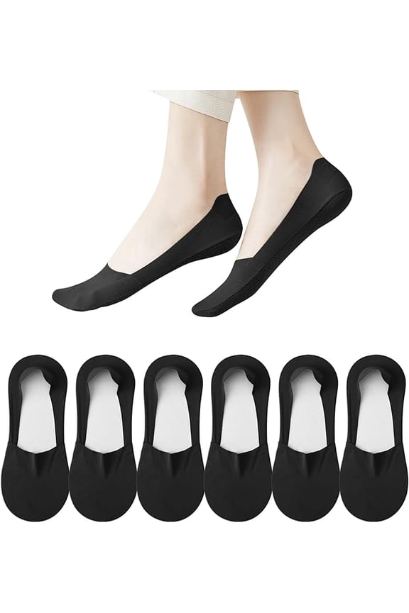 12 Pairs No Show Socks for Women, Hidden Low Cut Liner Socks, Non-Slip Invisible Casual Socks for Flats, Sneakers & Loafers