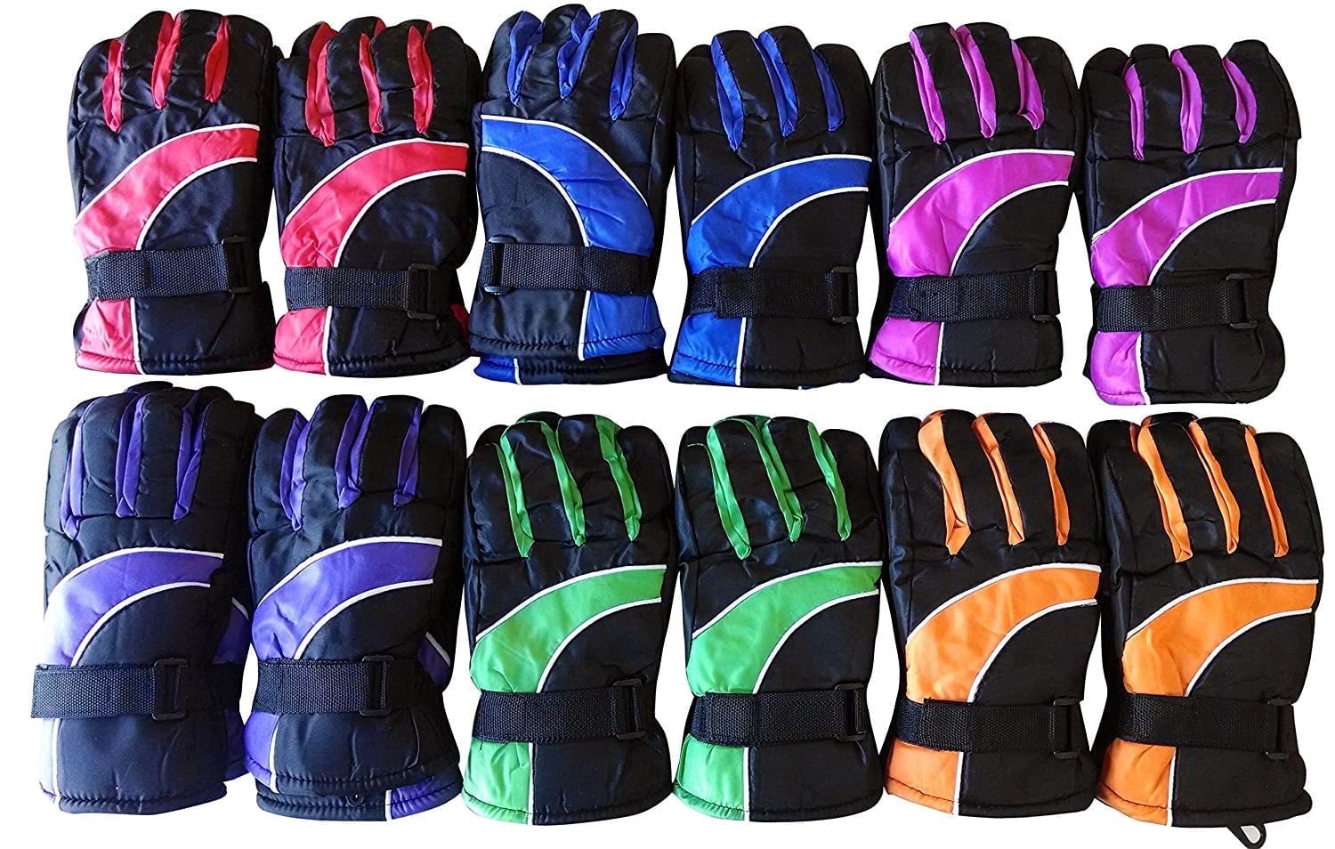 12 Pairs Of Kids Yacht & Smith Thermal Sport Winter Warm Ski Gloves (917-1773-12)