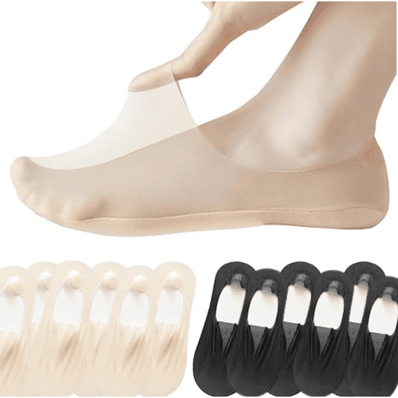12 Pairs No Show Socks Women,Invisible Socks Non Slip Ice Silk Socks Low Cut Liner Seamless Ladies socks,Breathble Light Cotton Bottom Footies Liner Boat Socks for Sneakers Flat Loafer Shoes