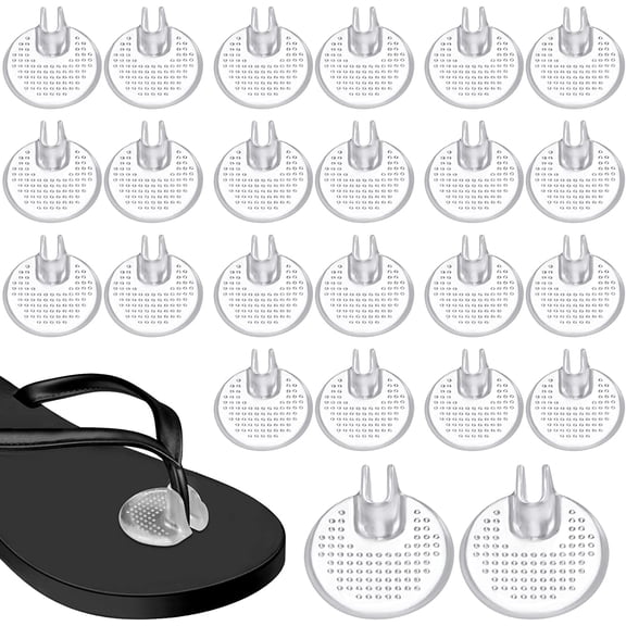 12 Pairs Silicone Thong Sandal Toe Guards Cushions Non Slip Flip Flop Toe Protectors Self Adhesive Toe Pad Gel Sandal Shoe Toe In