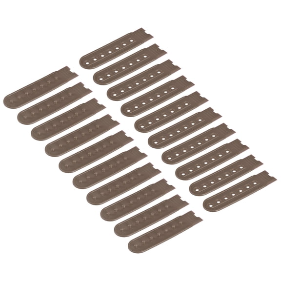 12 Pairs Snapback Strap Cover, 7 Holes Plastic Adjustable Hat Snap Buckle Replacement (Brown)