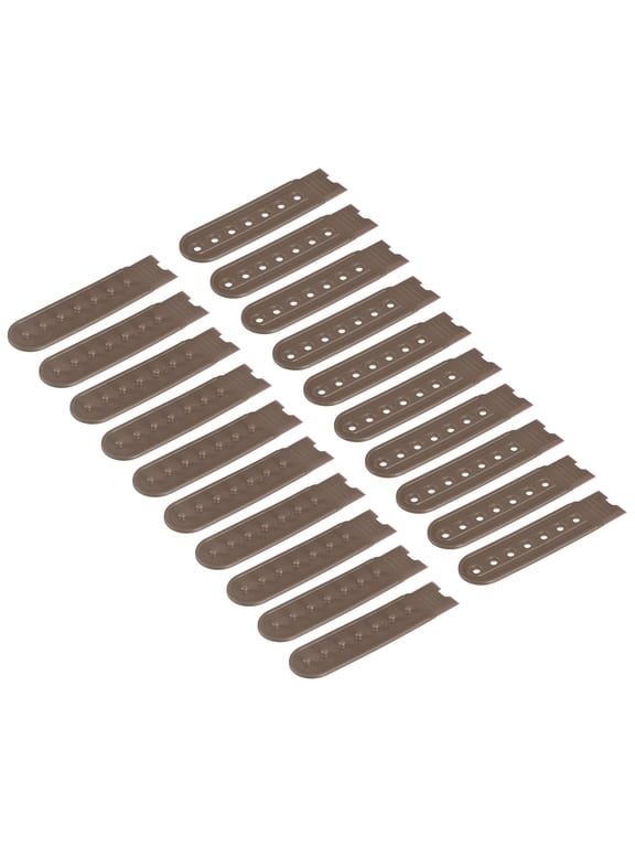 12 Pairs Snapback Strap Cover, 7 Holes Plastic Adjustable Hat Snap Buckle Replacement (Brown)