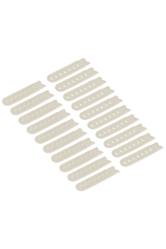 20 Pairs Snapback Strap Cover, 7 Holes Plastic Adjustable Hat Snap Buckle Replacement (Light Khaki)