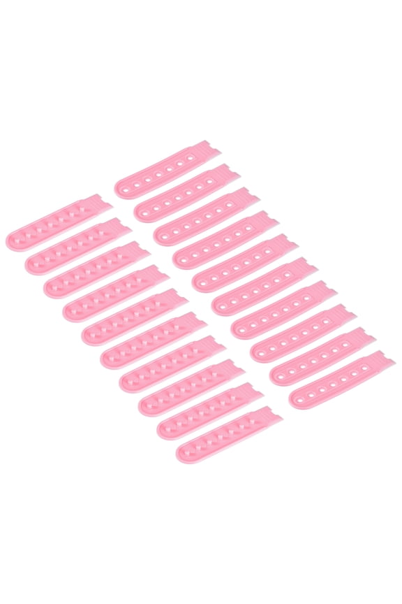 12 Pairs Snapback Strap Cover, 7 Holes Plastic Adjustable Hat Snap Buckle Replacement (Pink)