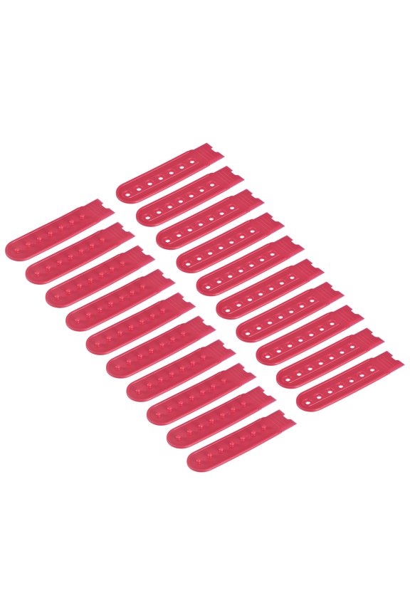 12 Pairs Snapback Strap Cover, 7 Holes Plastic Adjustable Hat Snap Buckle Replacement (Red)