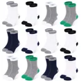 thumbnail image 1 of 12 Pairs Toddler Socks Boys Crew Socks Kids Girls Sock Boys Dress Sock Black 1-13 Years, 1 of 6