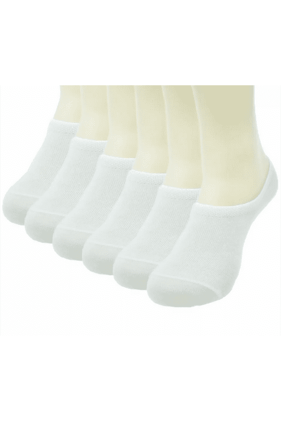 12 Pairs White Color No Show Liner Low Cut Women Invisible Loafer Cotton Socks Flat Boat Line