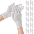 12 Pairs White Cotton Gloves for Dry Hands Moisturizing Overnight
