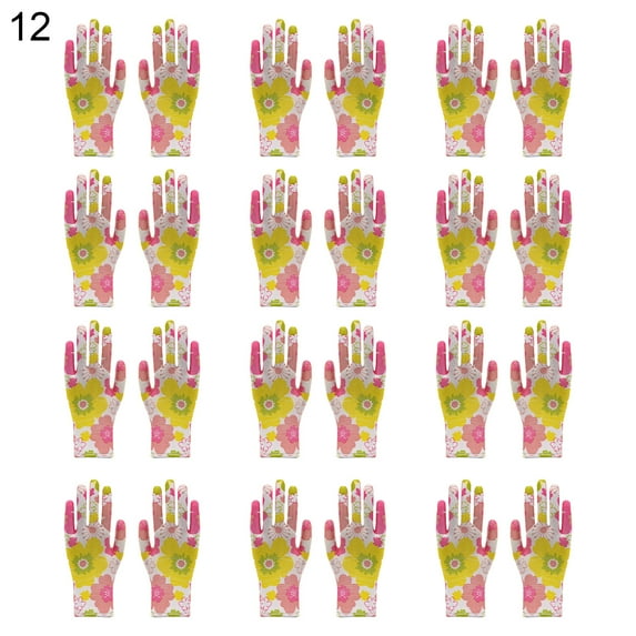 12 Pairs Women Gardening Gloves - Working Gloves For Weeding, Digging, Raking and Pruning