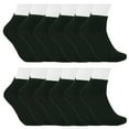 thumbnail image 1 of 12-Pairs Women's Ankle Athletic Low Cut Socks Colorful Solid Lightweight Casual Socks Black, 1 of 5