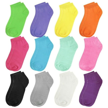 12 Pairs Women's Ankle Socks Assorted Colors Size 9-11 Multicolor Solid Assorted price history and forecast - Falari J-68-601-62-6004